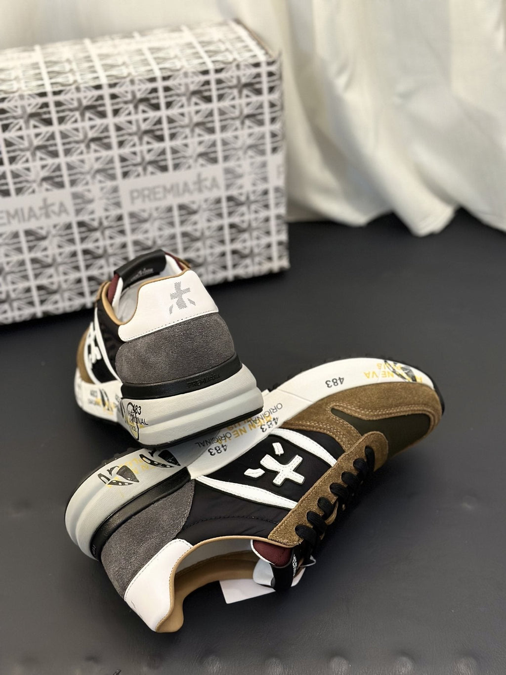 Premiata Panel-Detail Men's Sneakers