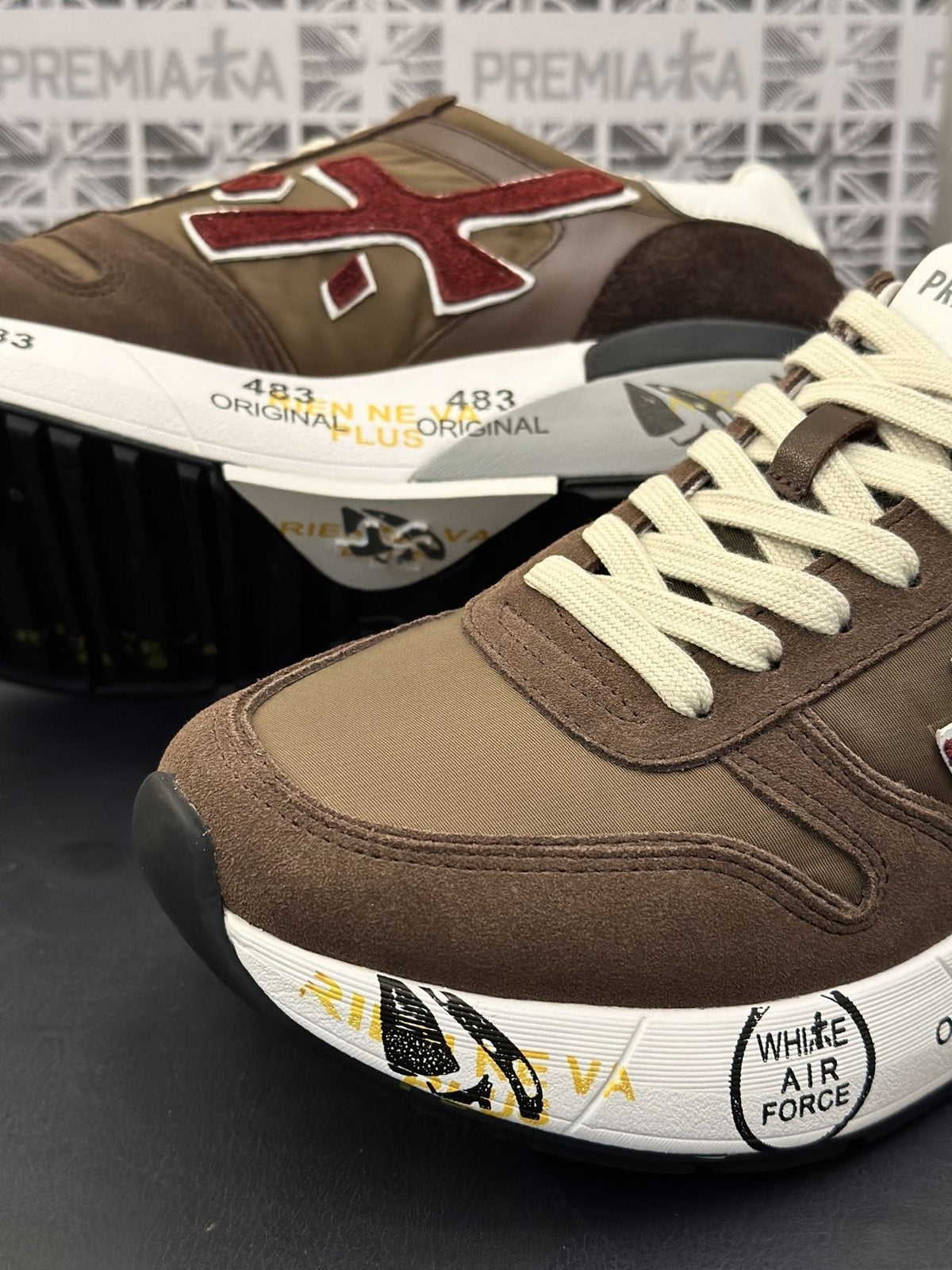 Premiata Panel-Detail Men's Sneakers