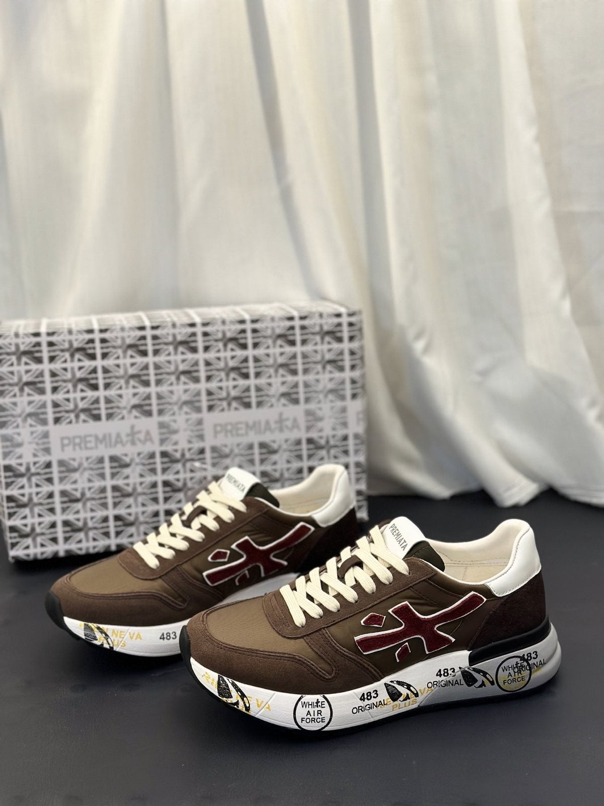 Premiata Panel-Detail Men's Sneakers