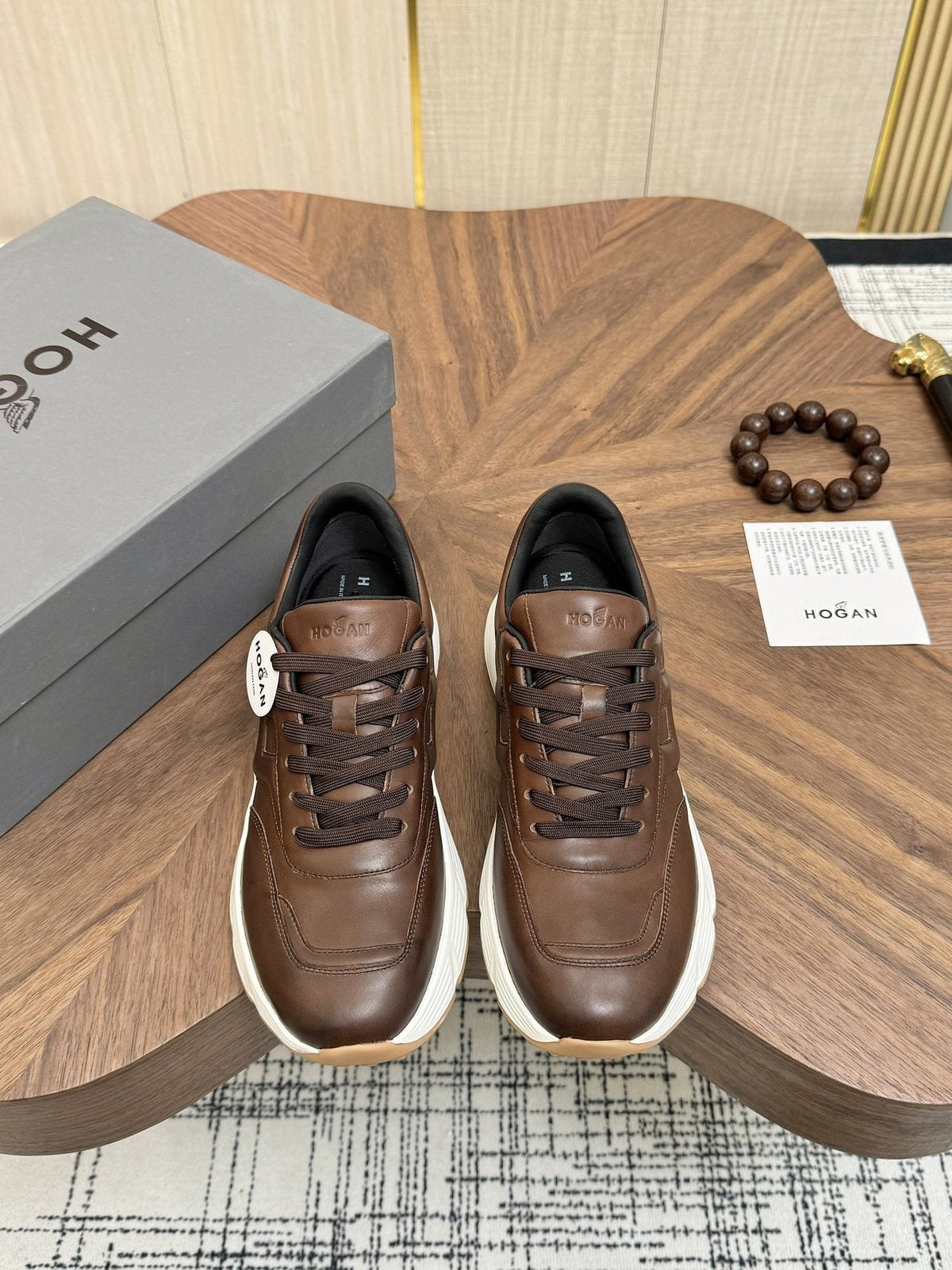 Hogan H-Stripes Platform Sneakers - Smooth Leather Upper