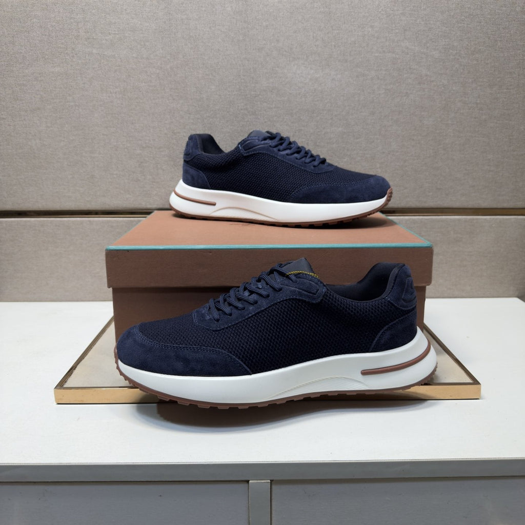 Men's Textured Mesh Casual Sneakers