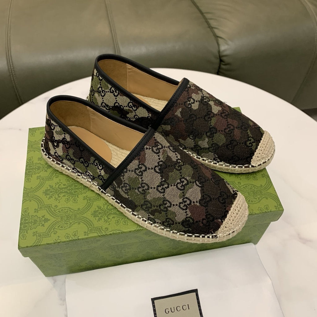 Gucci Men's Monogram Espadrille Loafers