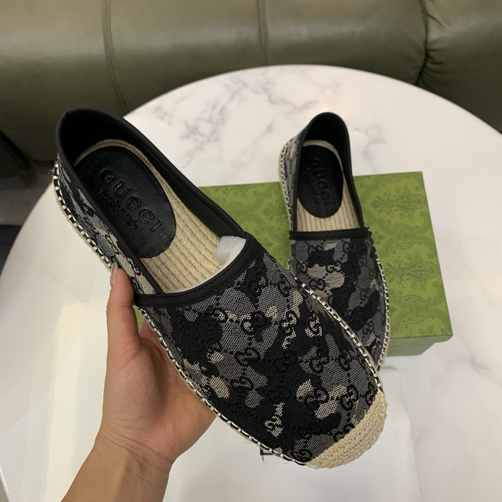 Gucci Men's Monogram Espadrille Loafers