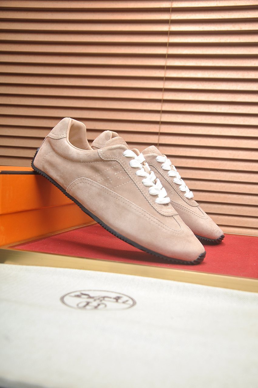 Hermes Low-Top Lace-Up Sneakers