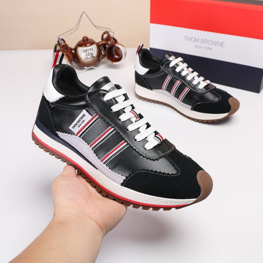 Thom Browne Low-Top Leather Sneakers