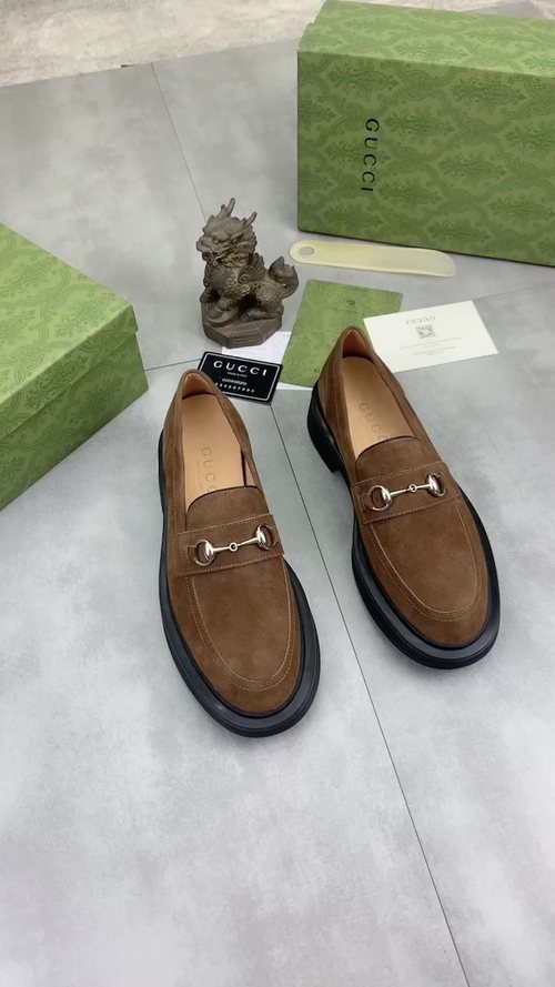 Gucci Men's Metal-Bit Loafers
