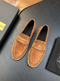 Zegna Suede Slip-On Loafers