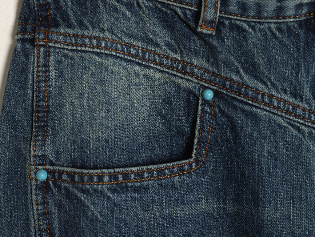 Louis Vuitton Back-Pocket Emblem Jeans - Blue