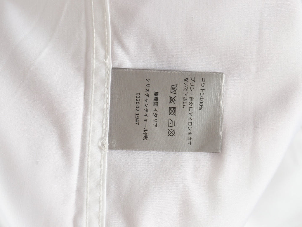 Dior Floral-Detail Logo Long-Sleeve Shirt - White